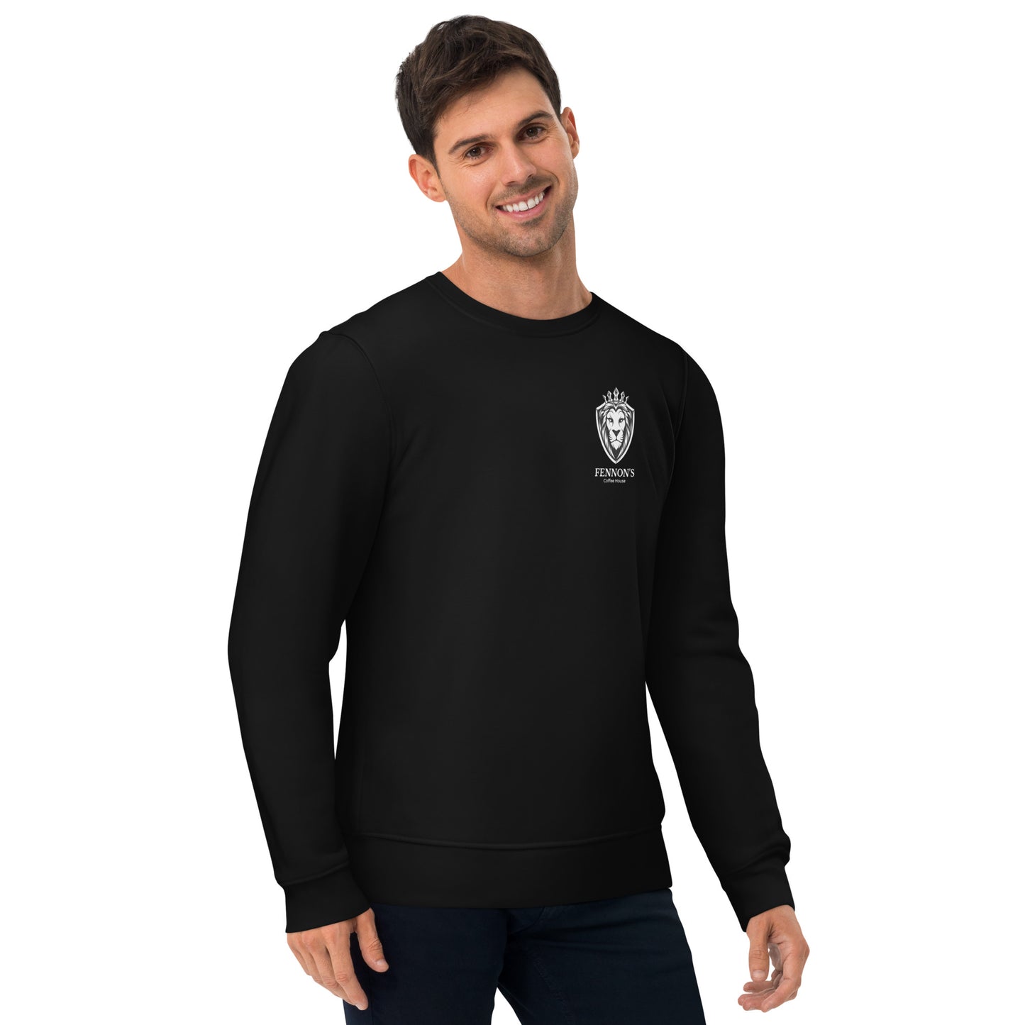 Unisex Sweatshirt - Black (Vertical Coffee)