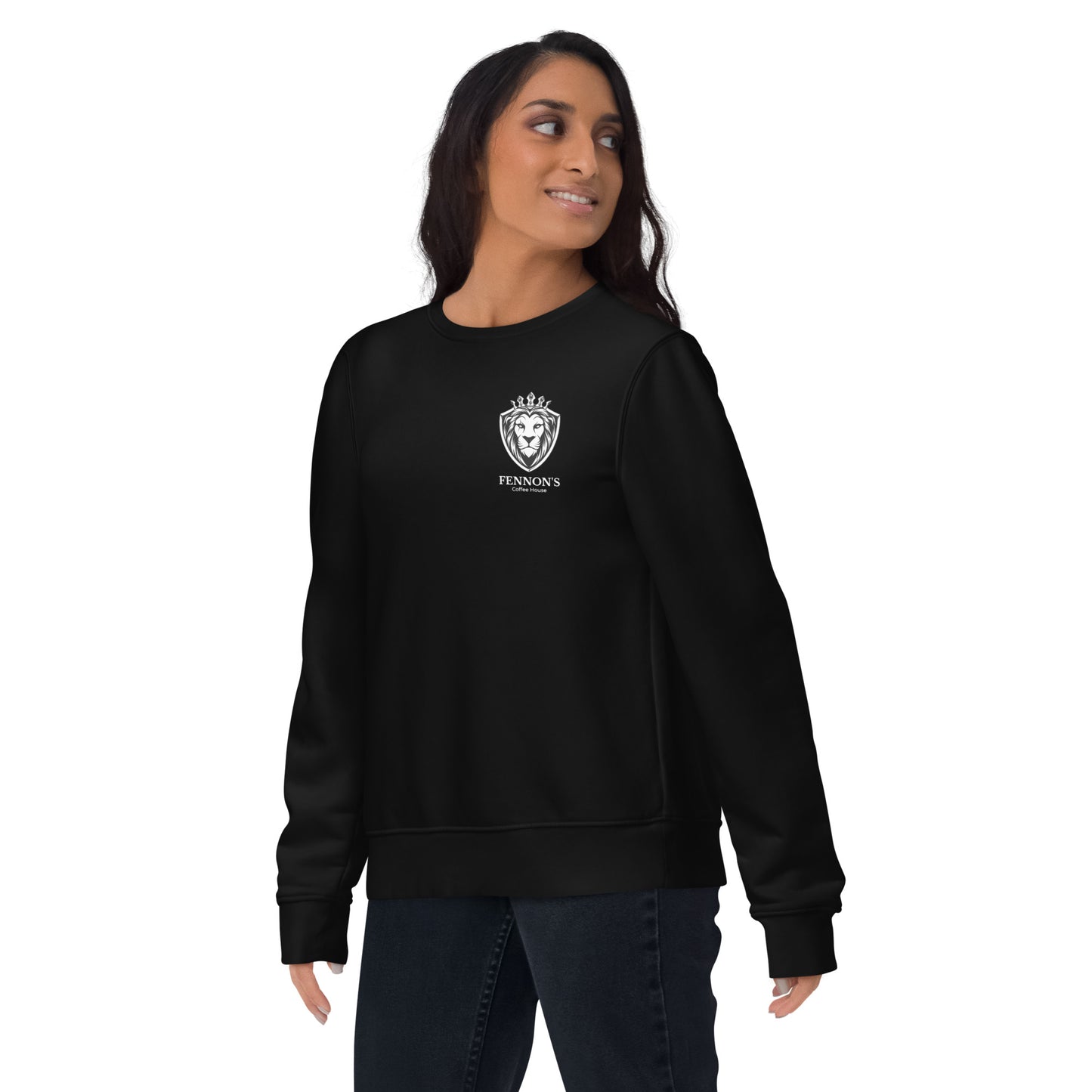 Unisex Sweatshirt - Black (Vertical Coffee)